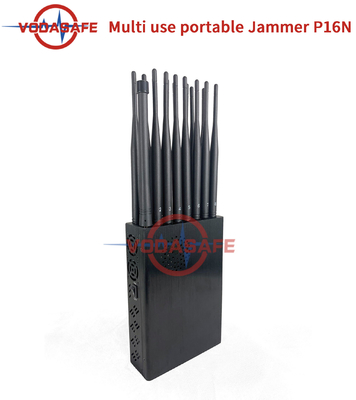 Sweep Jamming Portable Jammer Device 16 Antennas Portable Signal Jammer