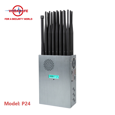 Portable Wireless Signal Jammer Blocker 24 Antennas For 5G WiFi GPS UHF VHF